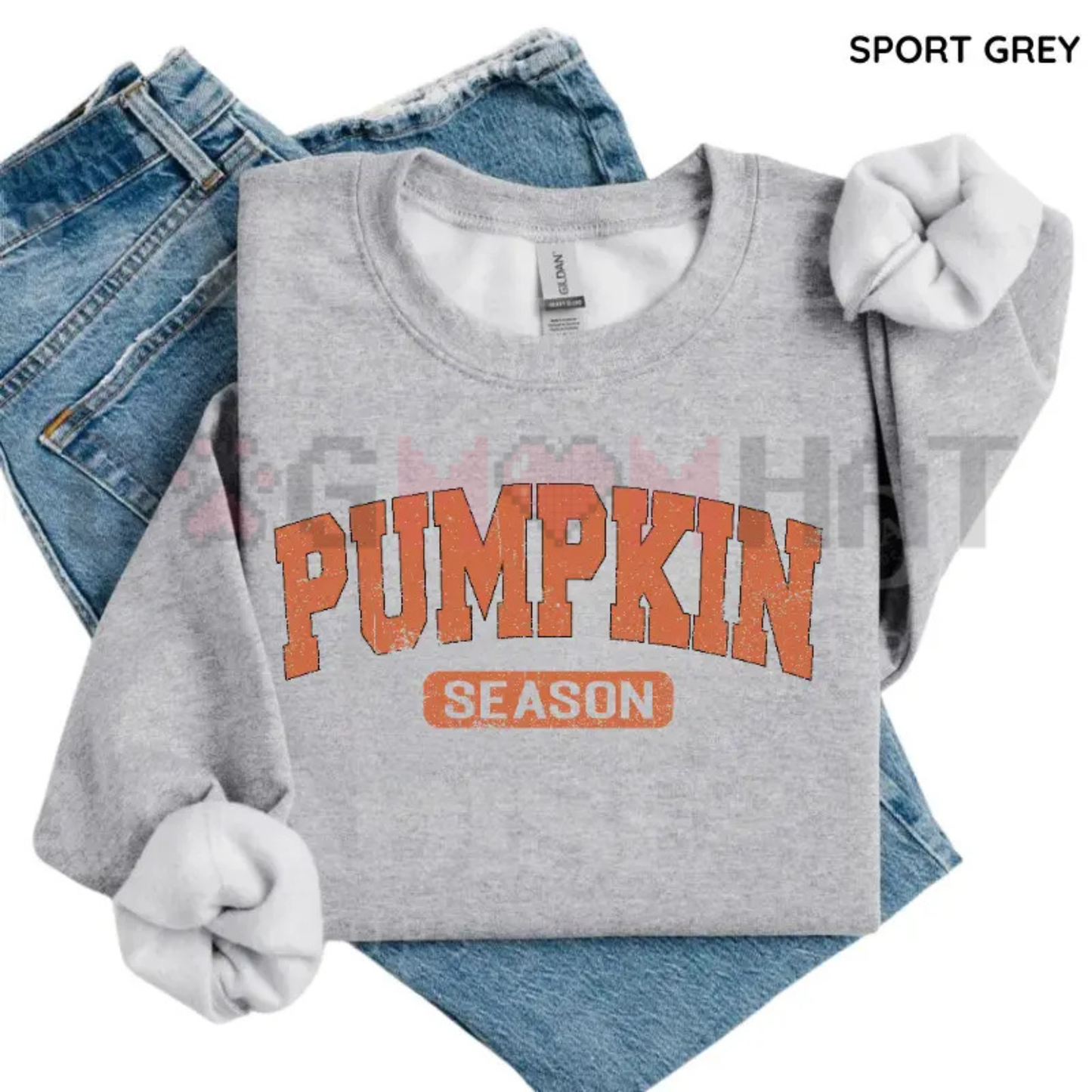 Vintage Pumpkin Patch Autumn Glow Crewneck - Retro Fall Season Oversized Spooky Pullover Sweatshirt