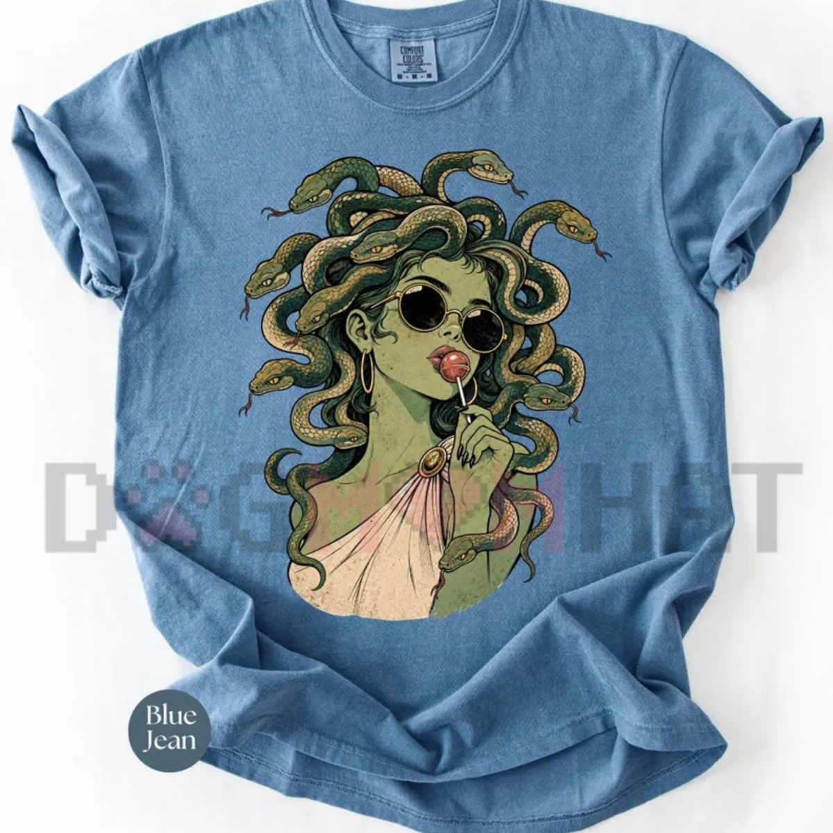 Medusa Lollipop Retro Spooky Cute Graphic T-Shirt