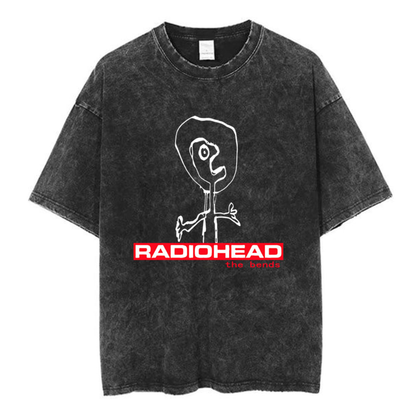 Radiohead Washed Cotton Oversized Tee
