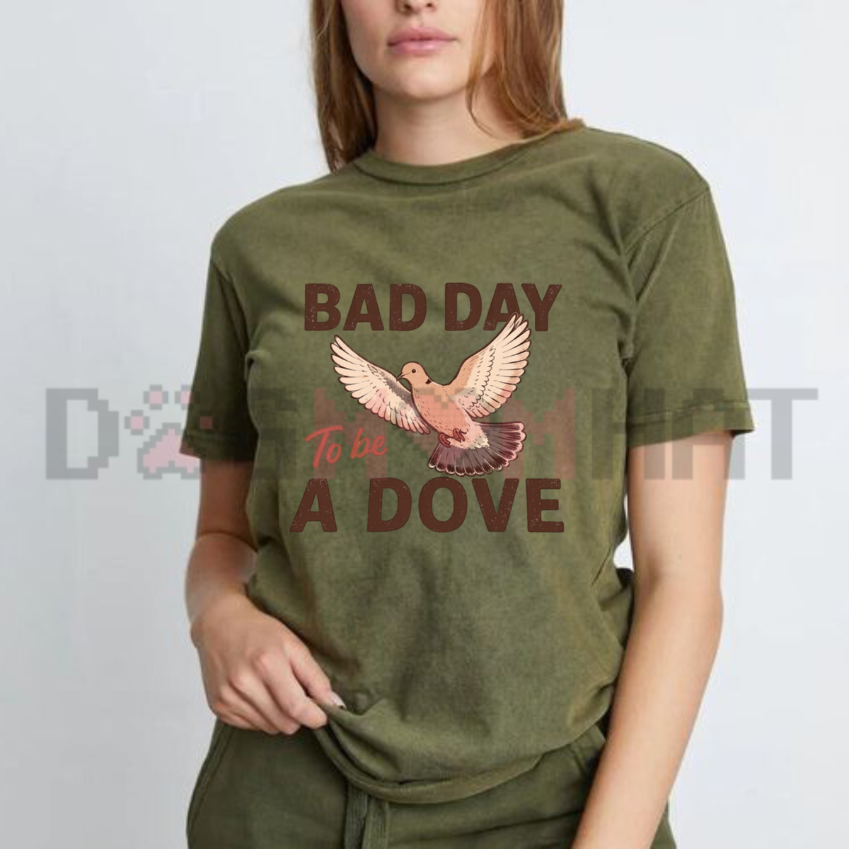 Bad Day To Be A Dove Graphic Tee - Breathable Mossy Oak Hunting Cotton Unisex T-Shirt