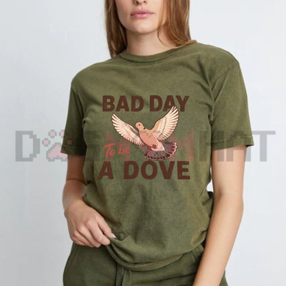 Bad Day To Be A Dove Graphic Tee - Breathable Mossy Oak Hunting Cotton Unisex T-Shirt