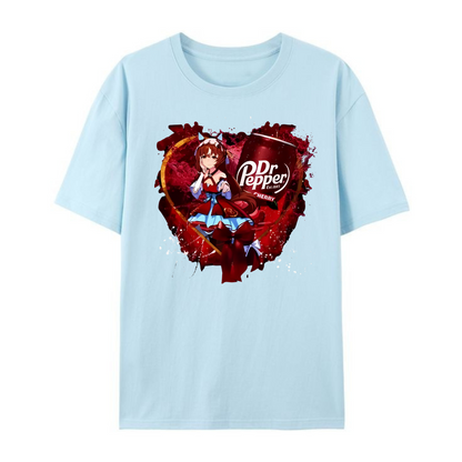 Uma Musume "Dr. Pepper Cherry" T-Shirt – Cute Anime Maid & Soda-Inspired Tee