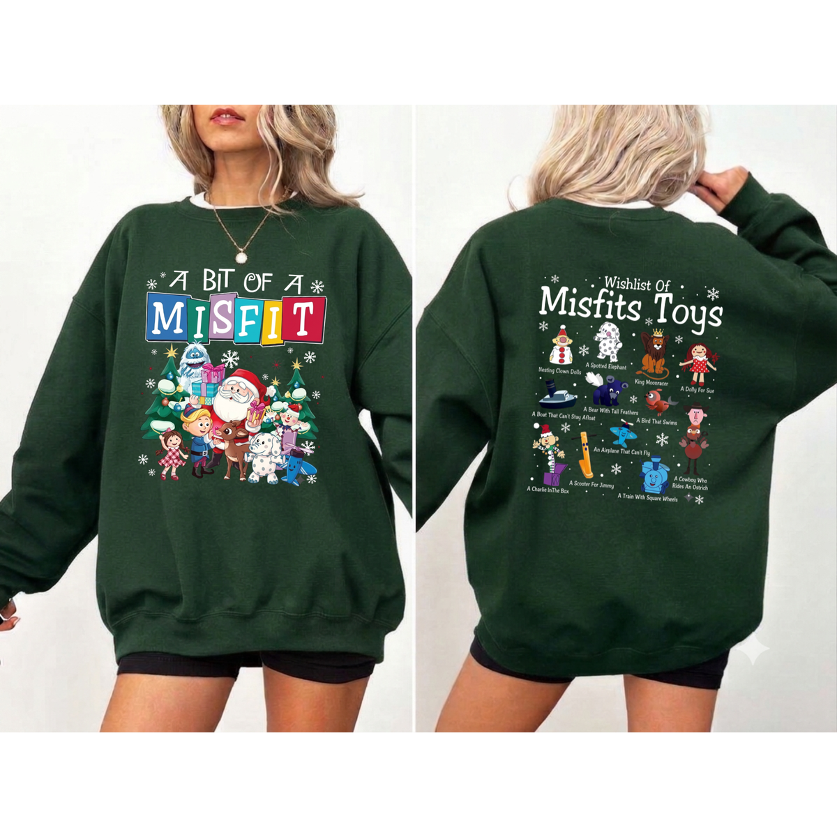 Misfit Toys Nostalgic Christmas Graphic Sweatshirt