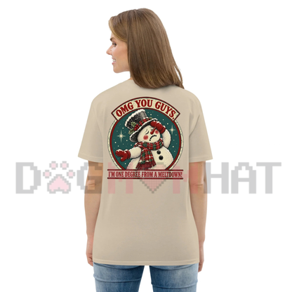 Sub-Zero Stress Point Tee – Melting Snowman Sarcastic Christmas Shirt