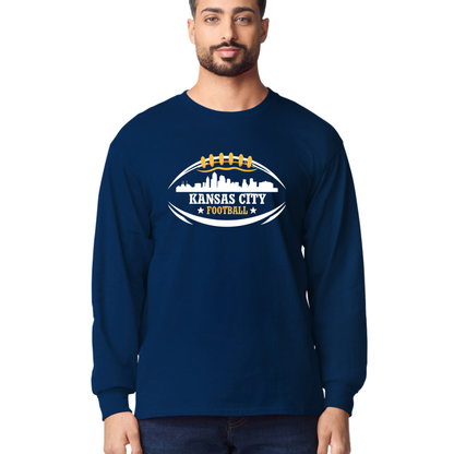 Football City Skyline Game Day Long Sleeve Graphic T-Shirt