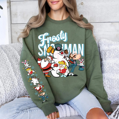 Vintage Frosty The Snowman Sweatshirt – Retro Holiday Cartoon Movie Pullover