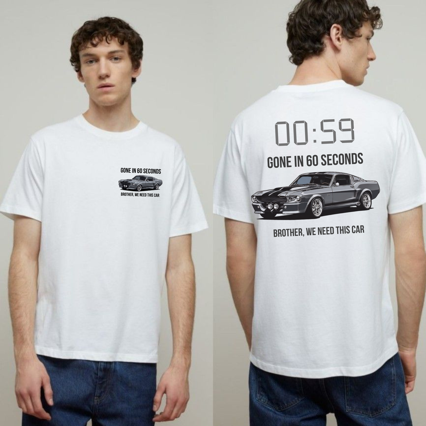 Eleanor High-Octane Heist Graphic Tee - Gone in 60 Seconds Alternative Movie Poster Pure Cotton Shirt