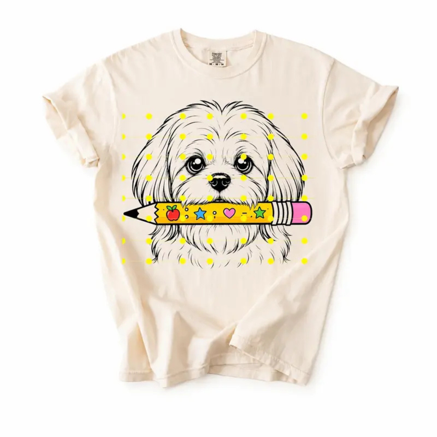 Garment-Dyed Dog Mom Educator Tee - Comfort Colors 50+ Breeds Back To School Shirt
