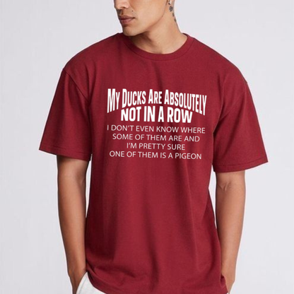 Parke Horizon Tee – "Ducks Not In A Row" Funny Relatable Chaos Graphic Shirt