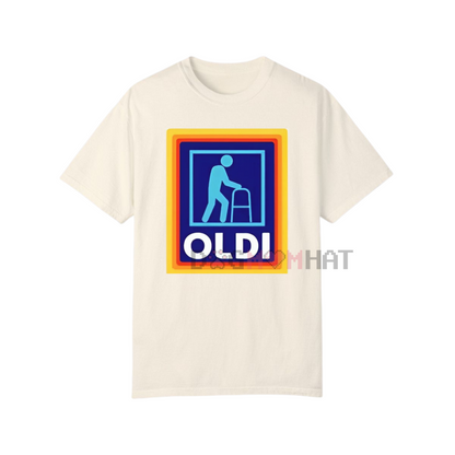 Men's Funny "Oldi" Parody T-Shirt – Golf Gift for Dad, Unisex, Casual Regular Fit Tee
