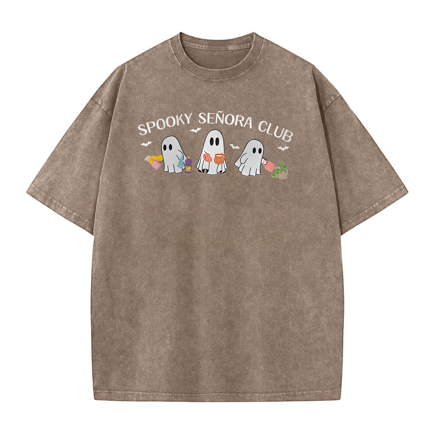 Spooky Señora Club Vintage Acid Wash Shirt – Unisex Graphic Tee