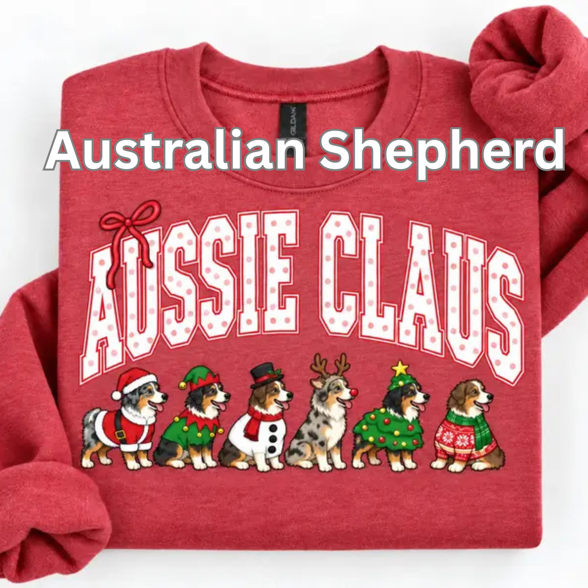 Merry Dogmas Holly Christmas Dog Breed Sweatshirt – Vintage Santa Dog Lover Crewneck