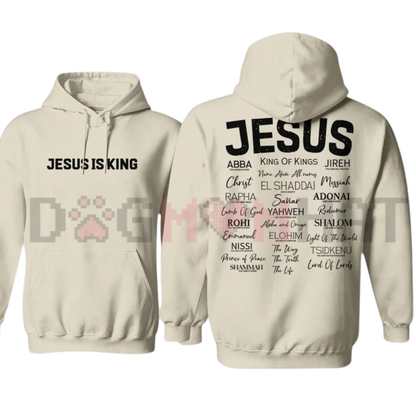 JESUS IS KING Gothic Streetwear Graphic Hoodie