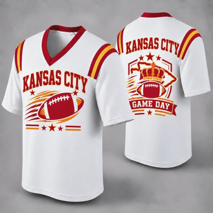 "32 City Football Fan Jersey Style" Athletic Graphic T-Shirt
