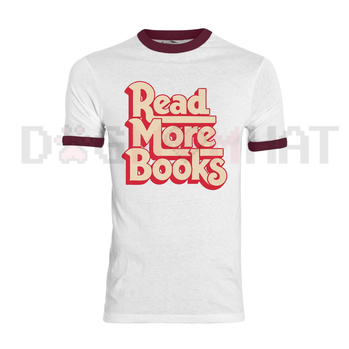 Read More Books Vintage Literary Aesthetic Ringer T-Shirt
