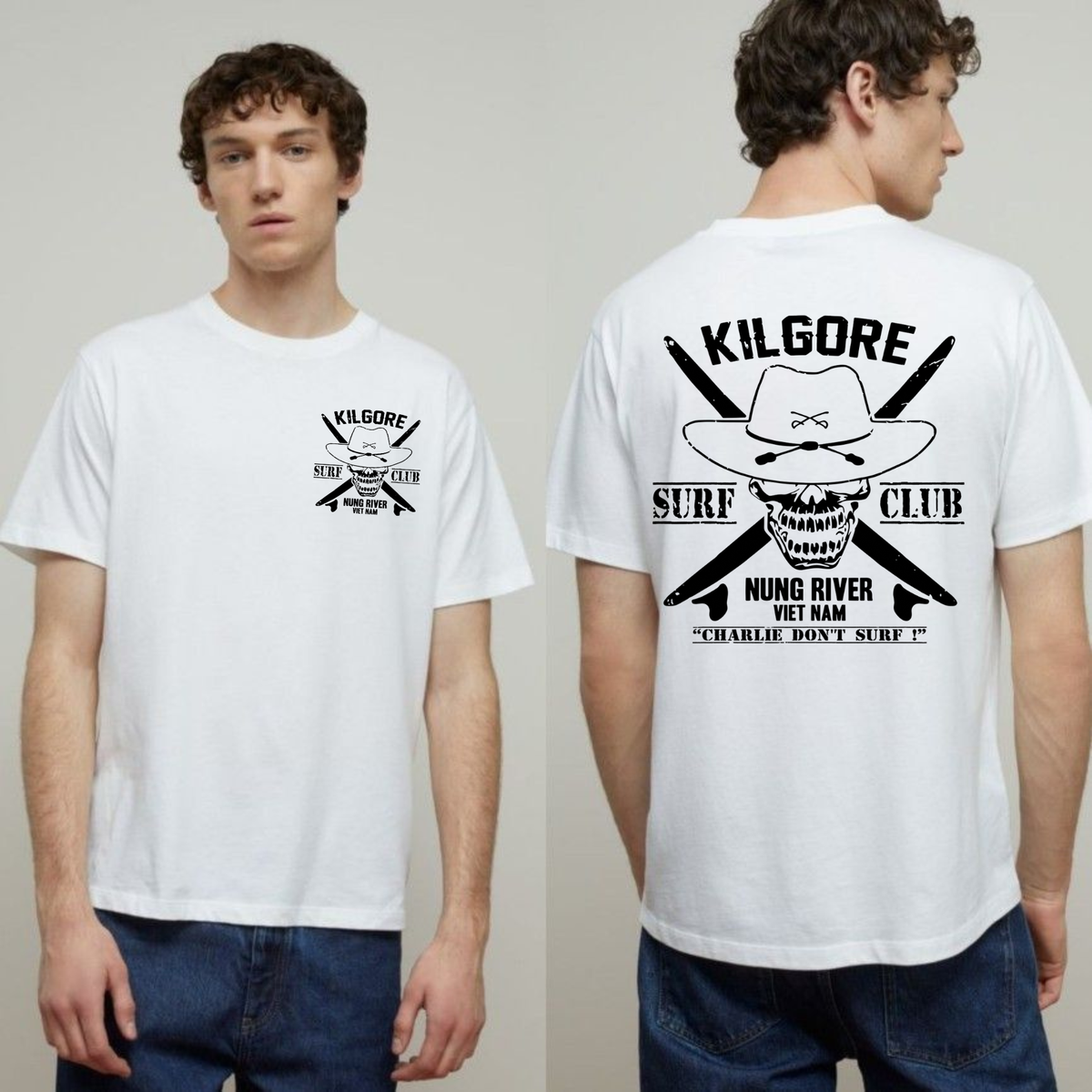 Men's Casual Stretch Short-Sleeve Kilgore Surf Club Tee – Apocalypse Now Graphic Top