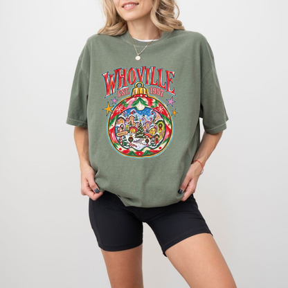 Vintage Yuletide Cast Garment-Dyed Tee – Preppy 2026 Christmas Character Shirt