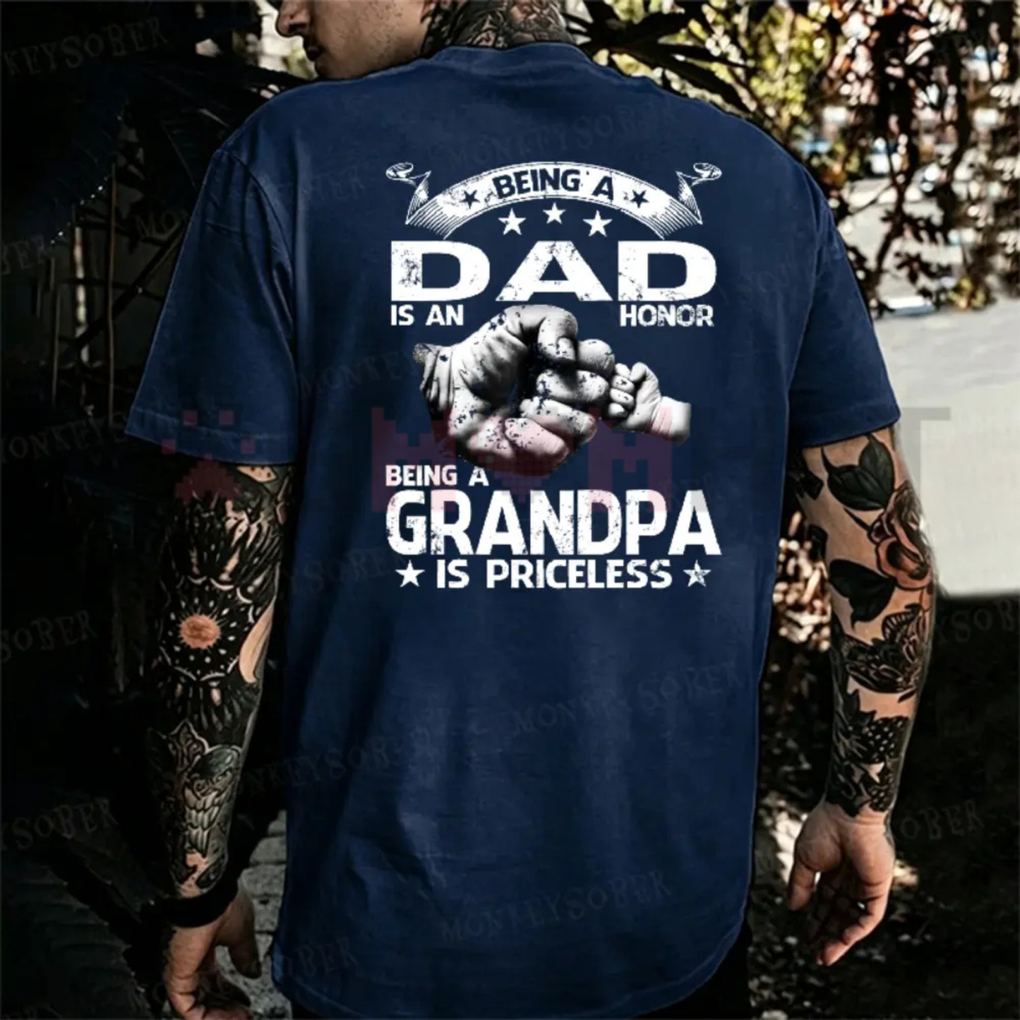 Priceless Patriarch Heritage Graphic Tee - Pure Cotton Dad & Grandpa Honor Unisex Crewneck T-Shirt