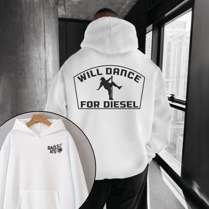 Parke Horizon Hoodie – "Will Dance For Fuel" Mechanic Automotive Graphic Heavy-Blend Pullover