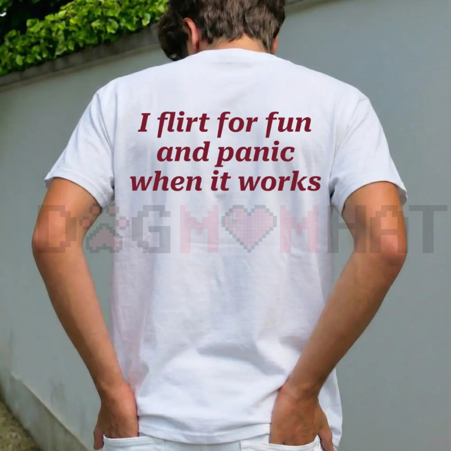 "I Flirt For Fun And Panic When It Works" Tee – Funny Relatable Social Anxiety Shirt