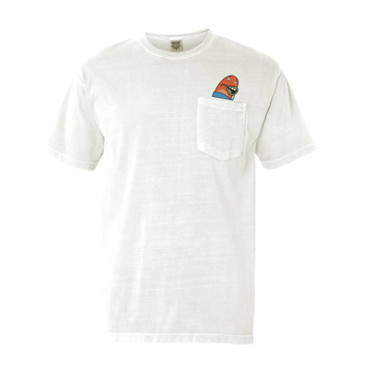 Fish Memes Embroidered Pocket Cotton T-Shirt - Funny Fishing Humor Graphic Tee