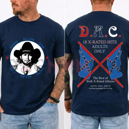 David Allan Coe Outlaw Country Music Graphic Tee - Longhaired Redneck Vintage Soft Cotton Unisex Legend T-Shirt