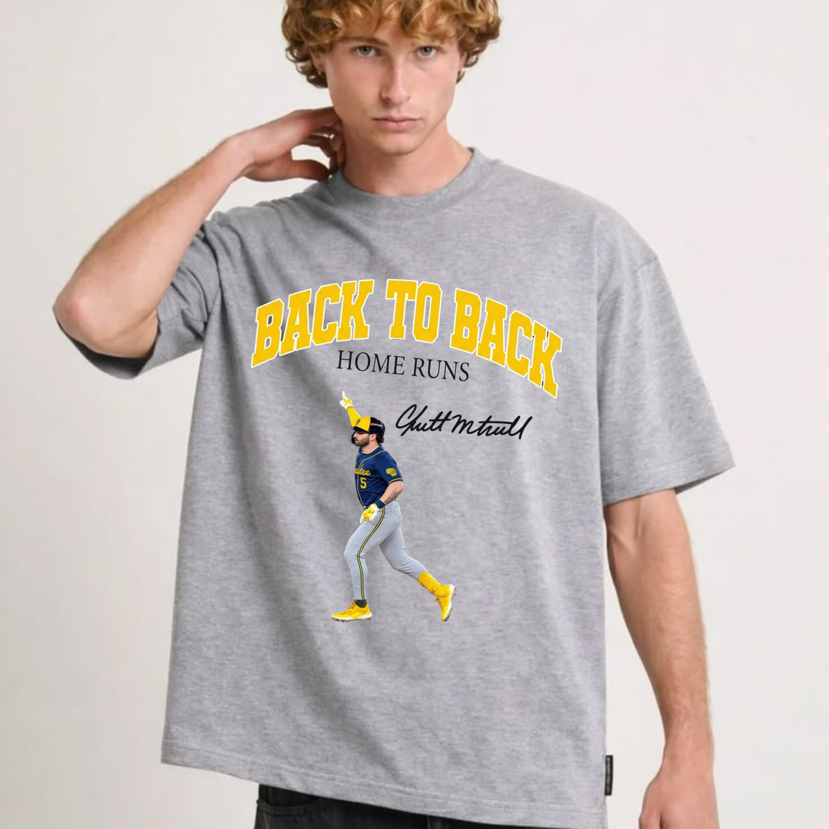 Walk-Off Wonder Tee – Garrett Mitchell Back to Back Home Run Baseball Shirt