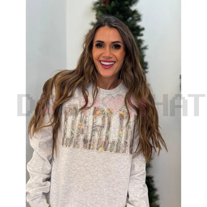 "Western Darlin" Retro Camo Sweatshirt