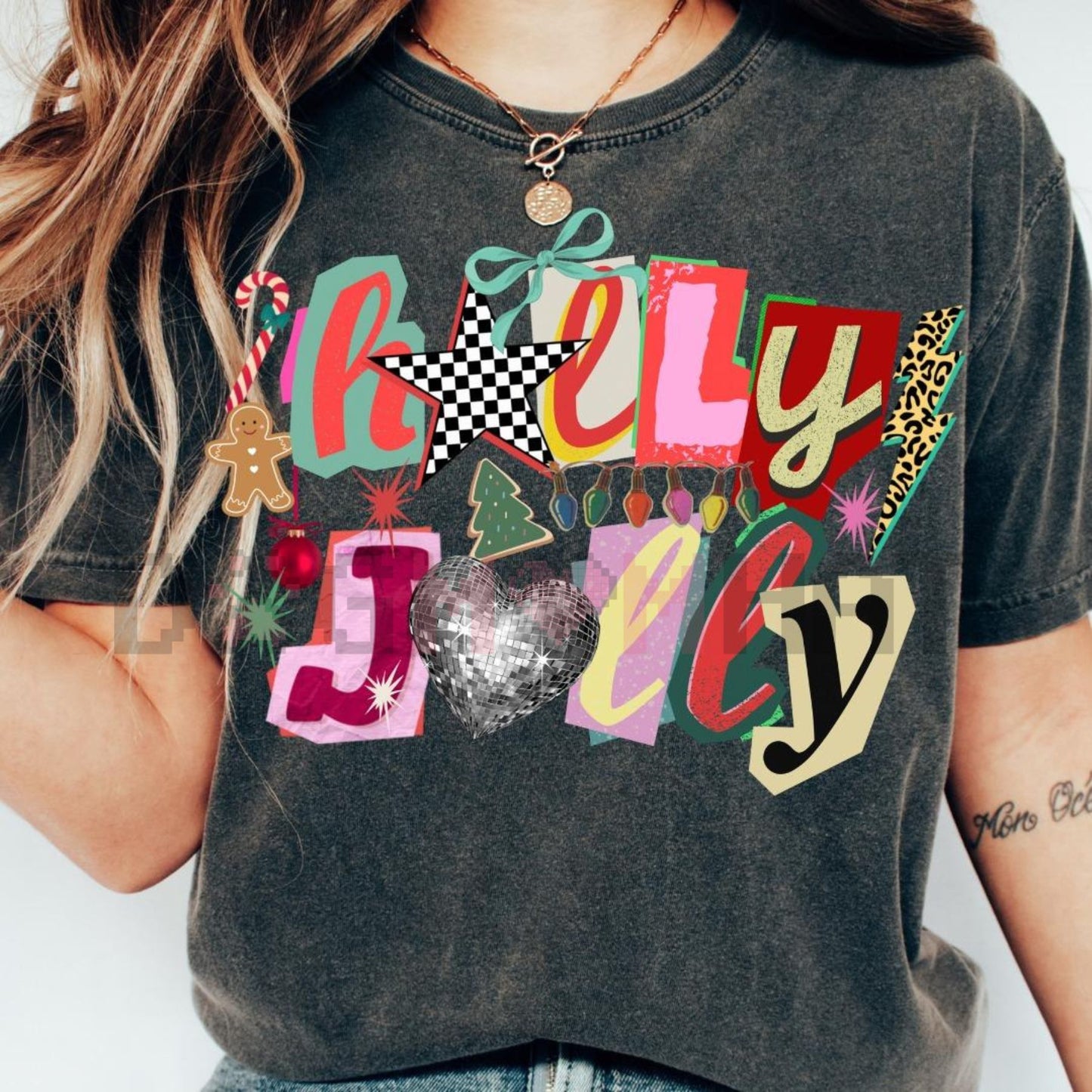 Retro Positivity Collage T-Shirt – Comfort Colors® Christian Faith Y2K Aesthetic
