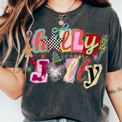 Retro Positivity Collage T-Shirt – Comfort Colors® Christian Faith Y2K Aesthetic