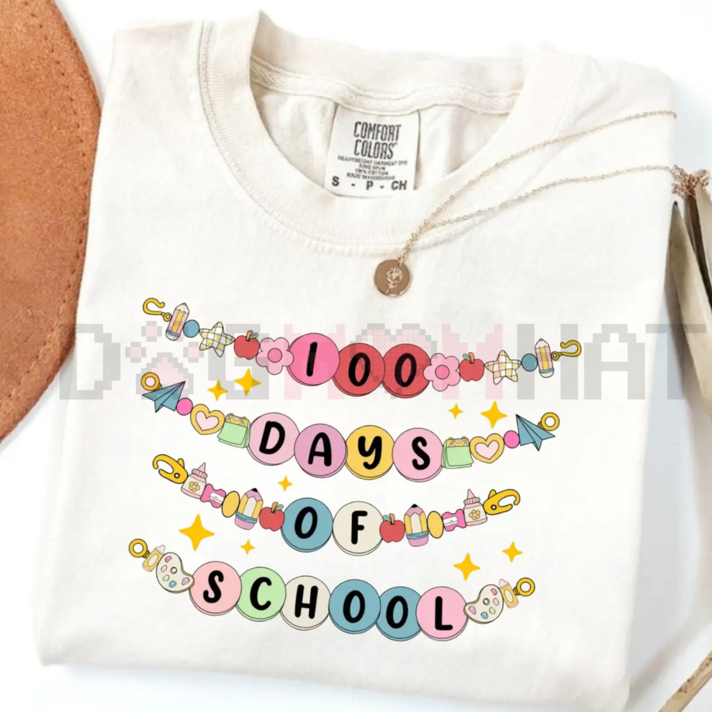 Little Girl 100 Days of School Friendship Bracelet T-Shirt