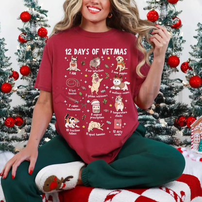 Vet Med 'Happy Holla-Days & Healthy Paws' Tee