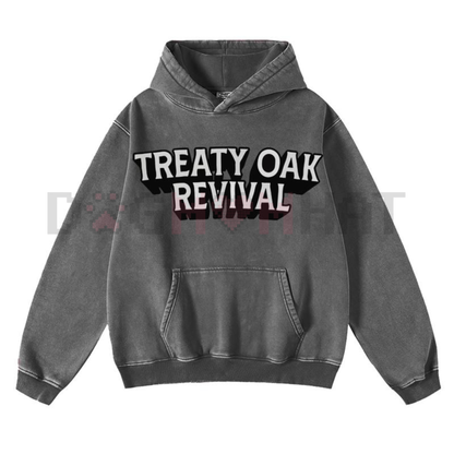Retro Treaty Oak Revival Western Hoodie