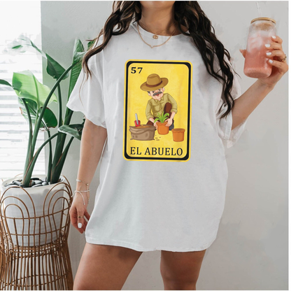 Festive Friction Tee – Funny "El Abuelo" Spanish-Style Graphic T-Shirt