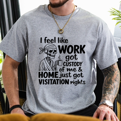 Overworked Bones Brew Tee – Skeleton Coffee Workplace Humor Shirt
