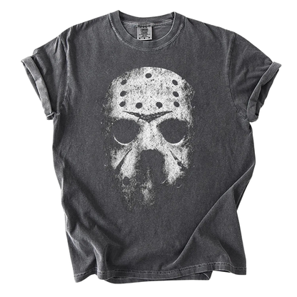 Slasher Squad Horror Icons Graphic Tee - Retro Scary Movie Night Comfort Colors Matching Halloween Group Shirt