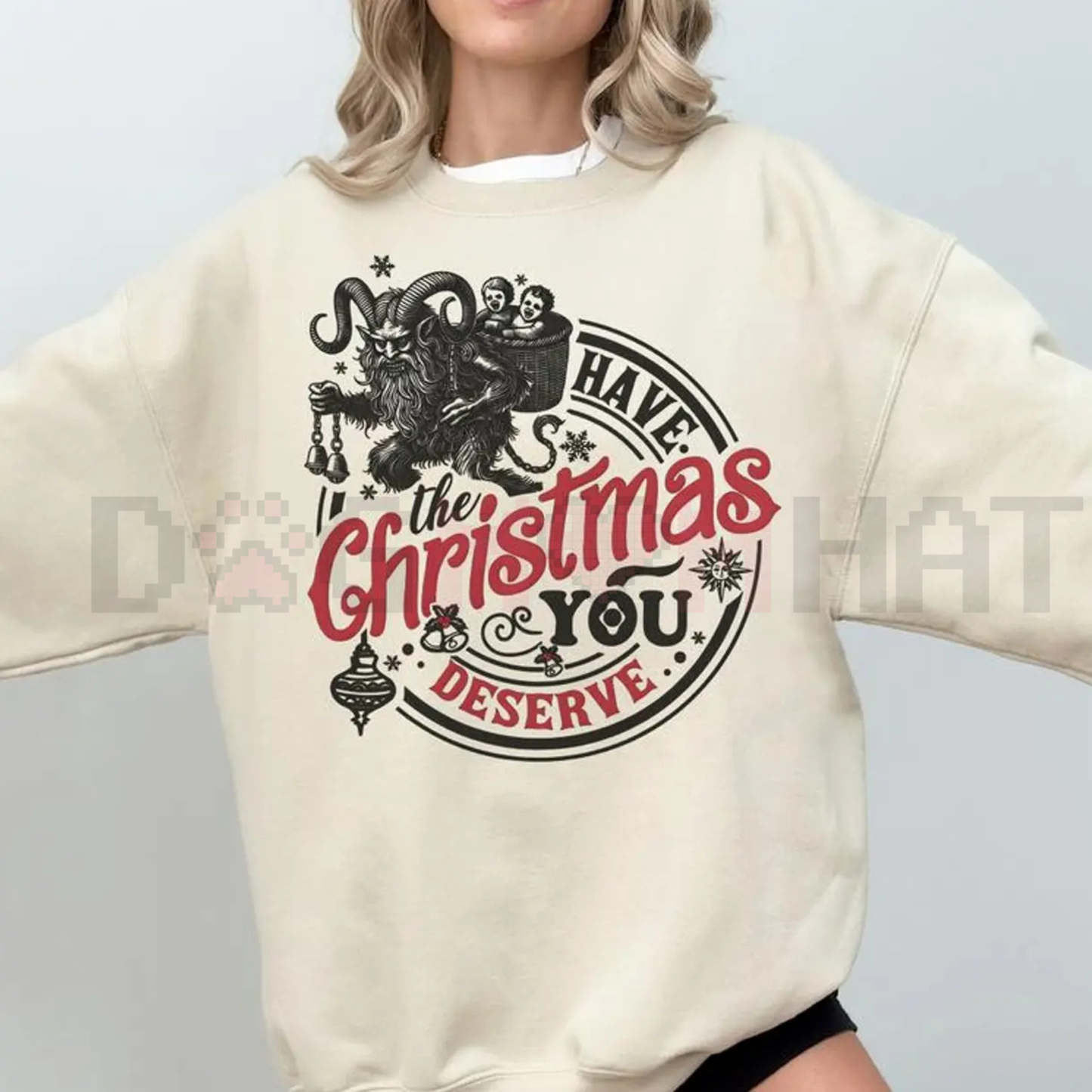 Spooky Krampusnacht Folklore Jumper – Gothic Alternative Christmas Sweatshirt
