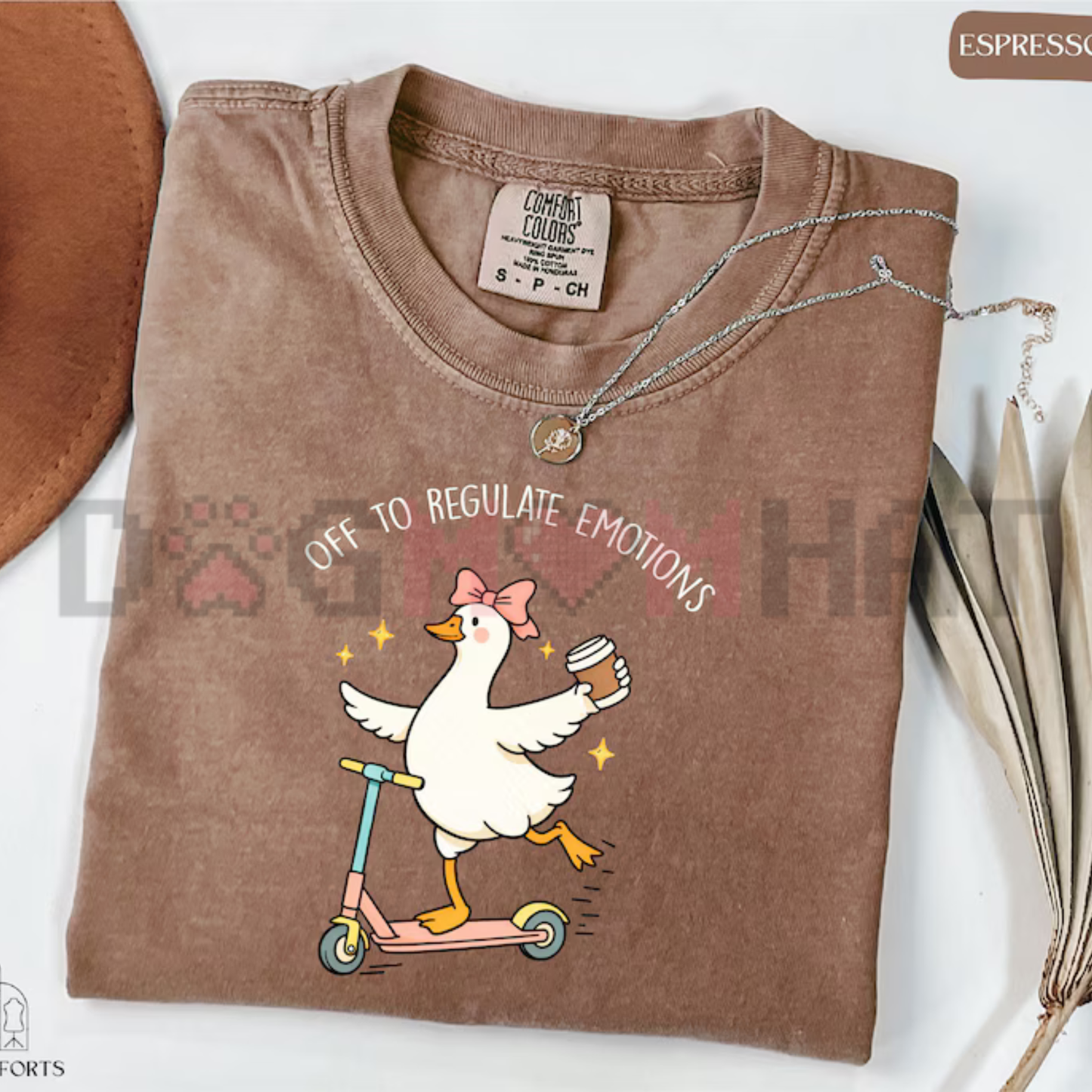 Off To Regulate Emotions Silly Goose Graphic Tee - Retro Soft Vintage Cotton Unisex Mental Health Therapist Counselor Teacher Gift T-Shirt