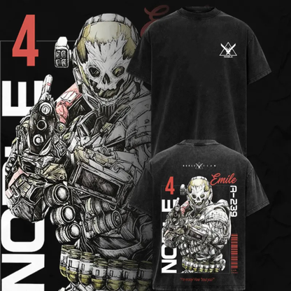 Reach Defenders Noble Team V3 Graphic Tee - Acid Wash Halo Gaming Oversized Shirt