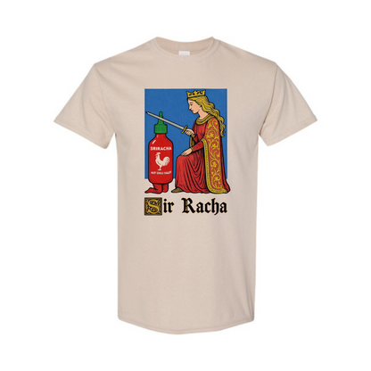 "Sir Racha" T-Shirt – Humorous Hot Sauce Graphic Tee
