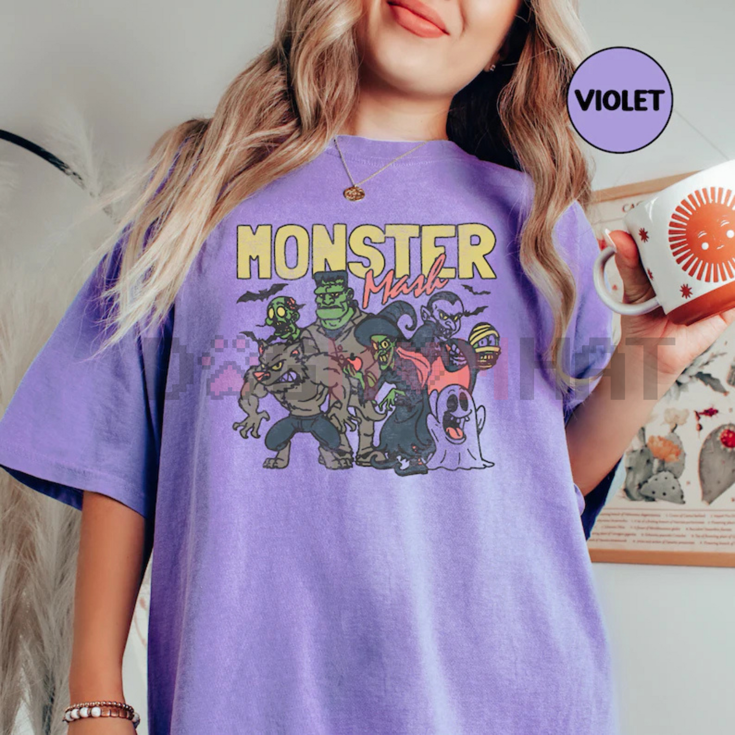 Retro Halloween Comfort Colors Shirt – Monster Mash T-Shirt, Vintage Ghost Tee