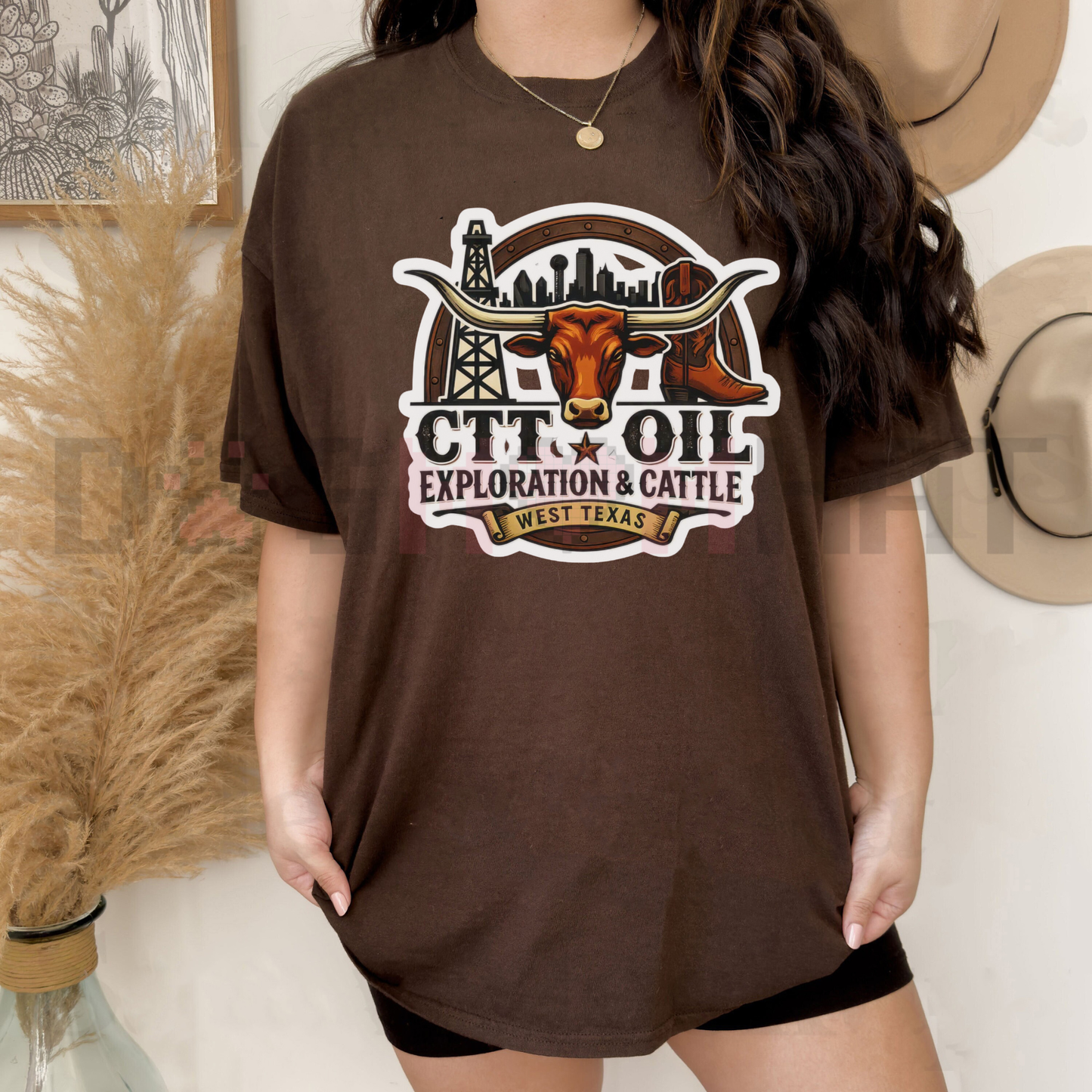 CTT Oil Exploration & Cattle T-Shirt – West Texas Oilfield Graphic Tee