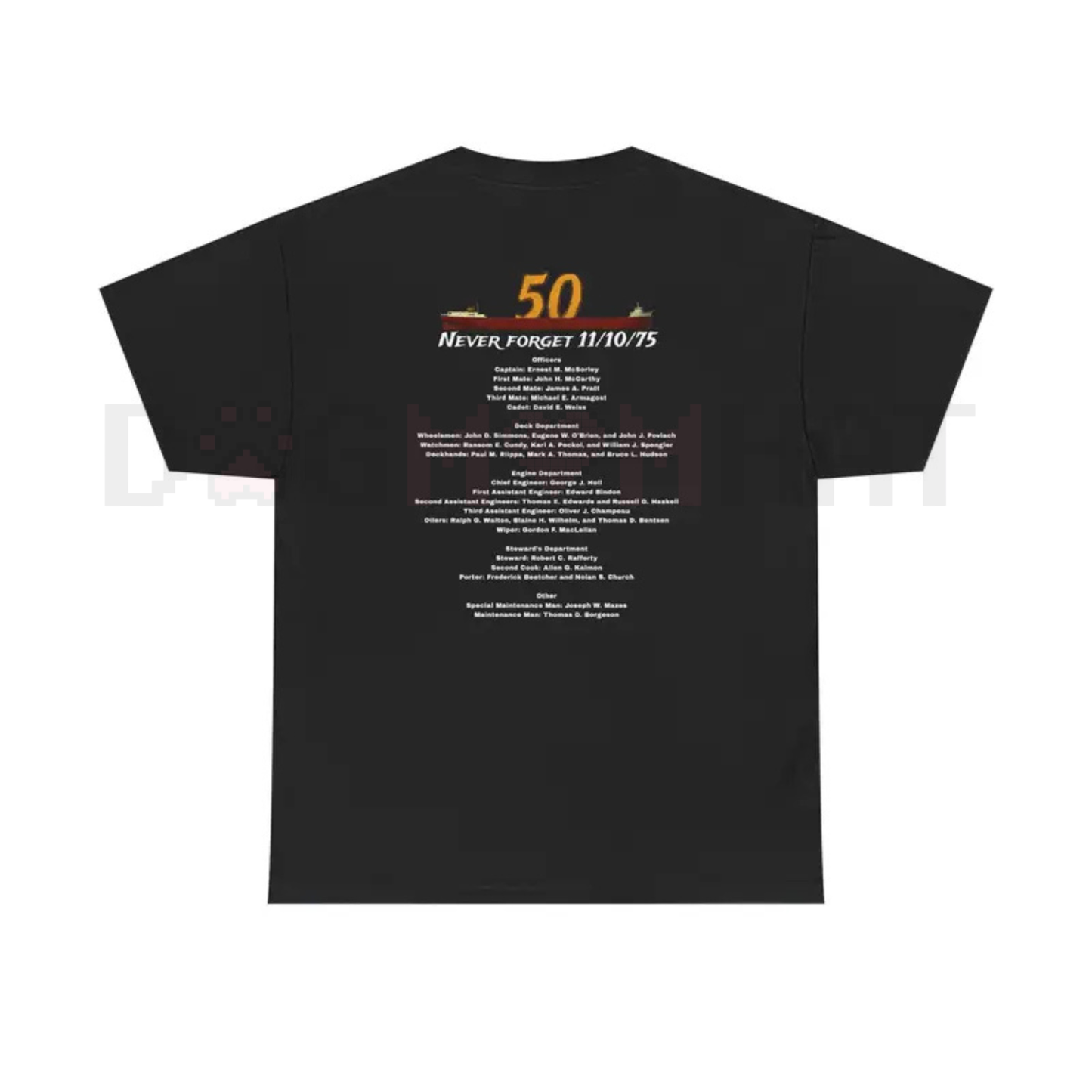 50th Anniversary Edmund Fitzgerald T Shirt