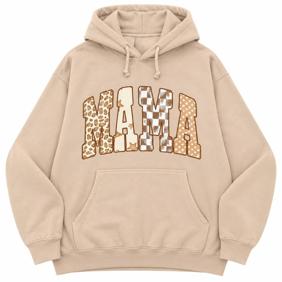 Parke Horizon Hoodie – "Saturday Cheetah Star Mama" Blush Graphic Hoodie