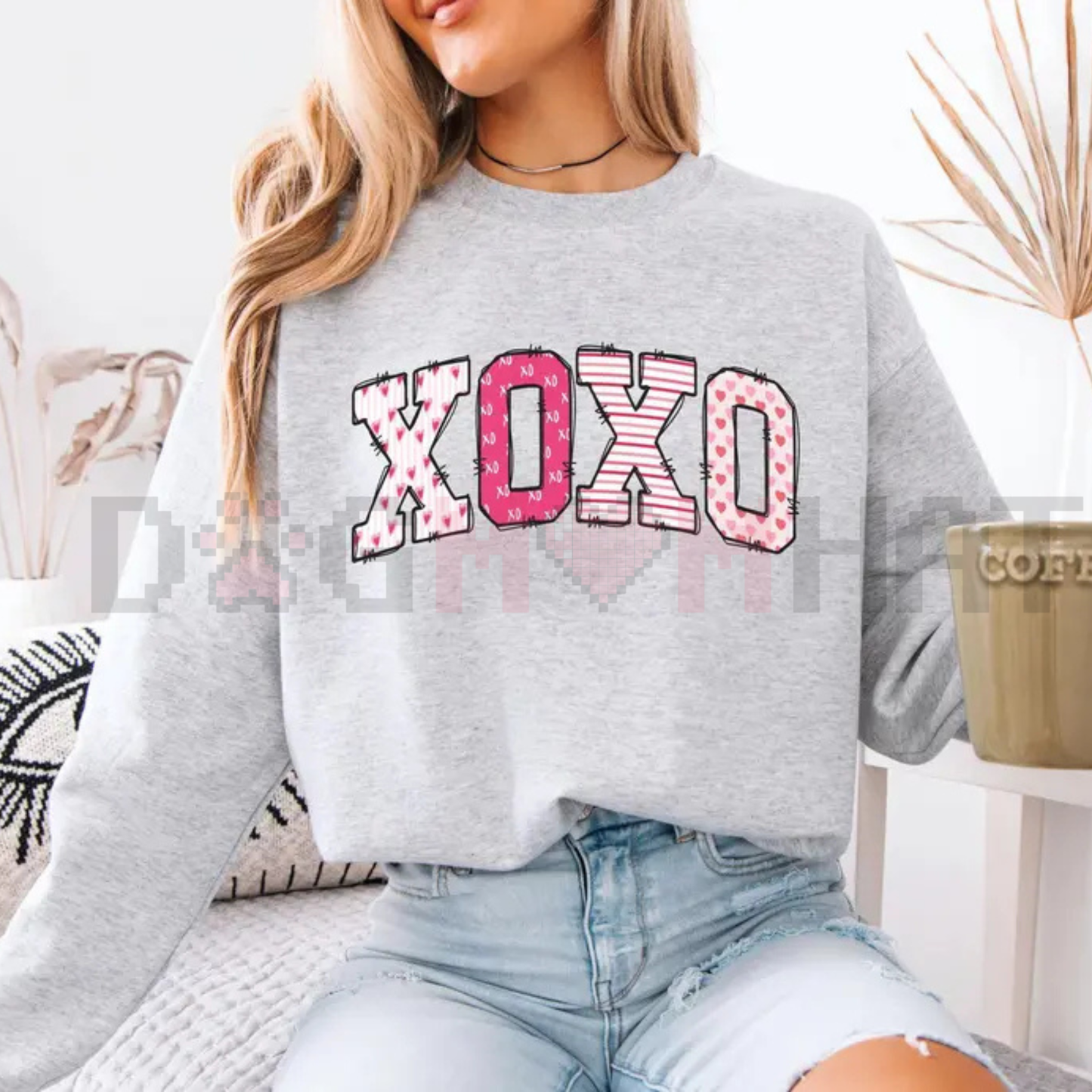 Preppy Valentine's Day XOXO Sweatshirt