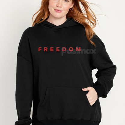 "Wear Red" Unisex Hoodie – Support Apparel, Solid Color Statement Pullover, Casual Cozy Top