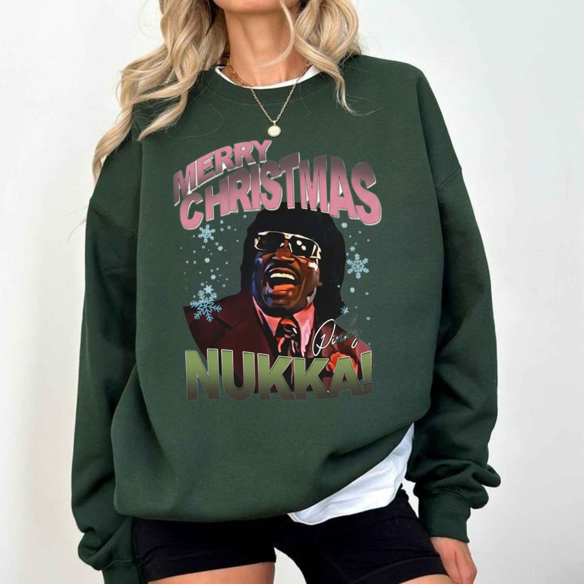 Pinky's Holiday Blessing Sweatshirt – Friday After Next Movie Parody Graphic Crewneck