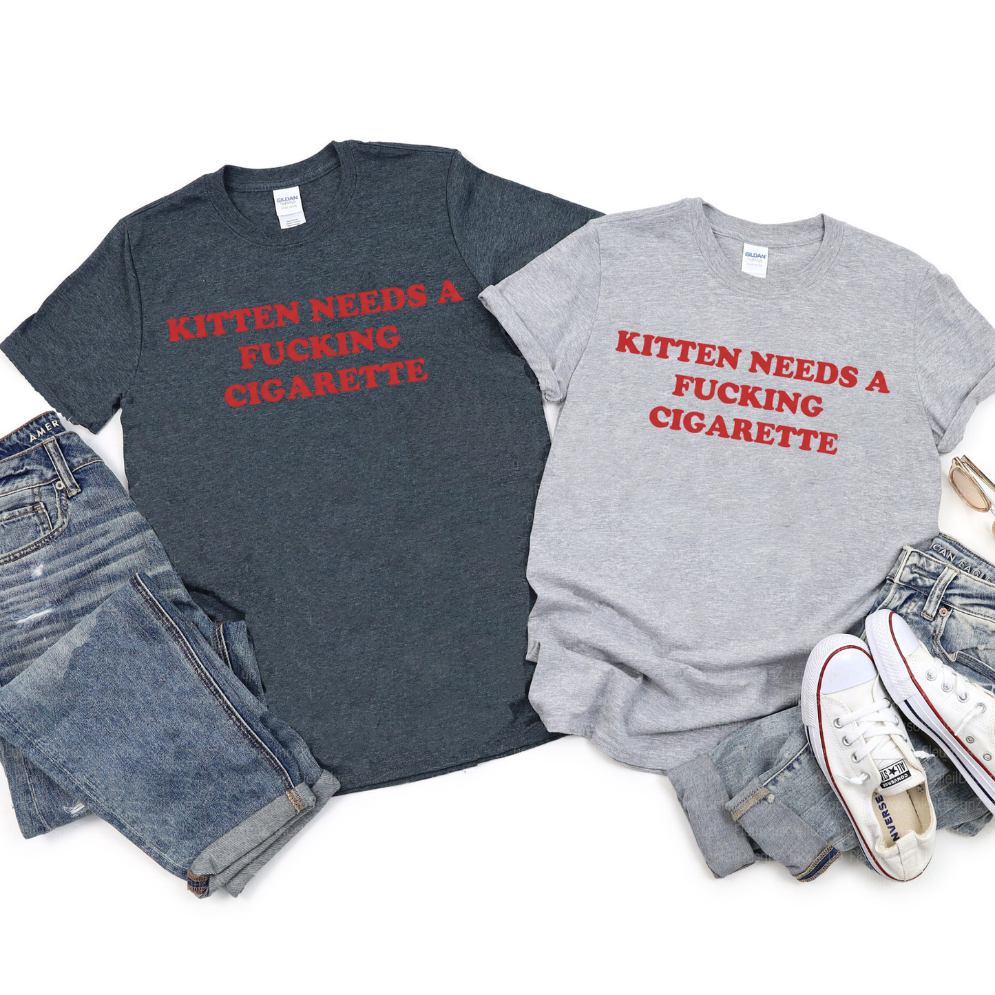 "Kitten Need a Fking Cigarette" T-Shirt
