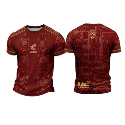 Mexican Aztec Totem Loose Athletic T-Shirt - Breathable Sports Tee