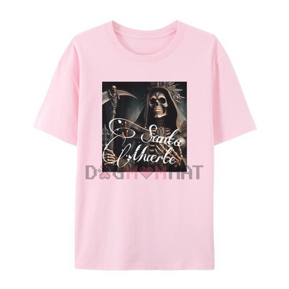 Santa Muerte Knight T-Shirt – Men's Skull Print Tee